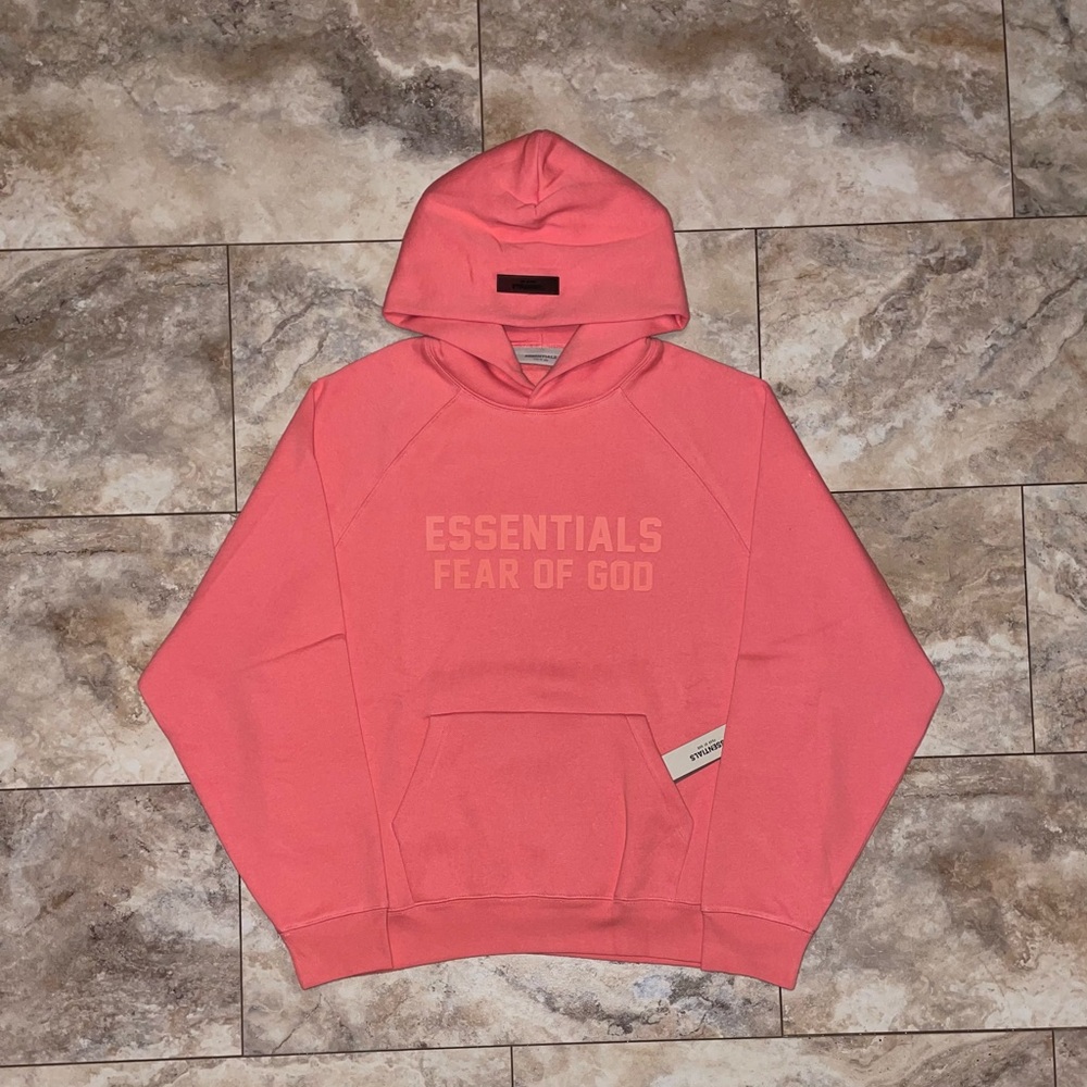Fear of God Essentials Hoodie Coral Size Medium